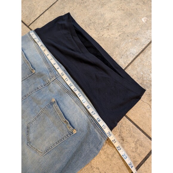 Time and Tru Maternity Jeans Women’s XXL 2X (20) Over Belly Panel Blue Raw Hem - Picture 8 of 10